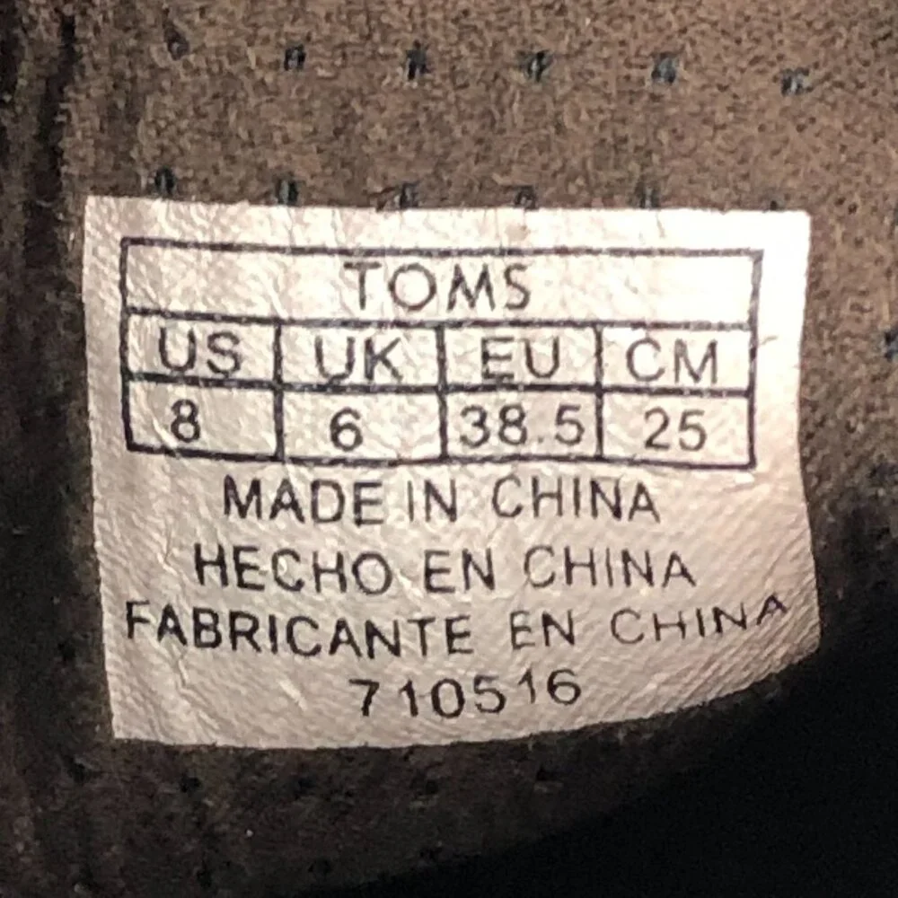 Toms Women's Size 8 Desert Brown Suede Wedge High Heel Lace-Up Ankle Booties